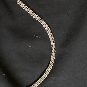 Diamond and silver tennis bracelet